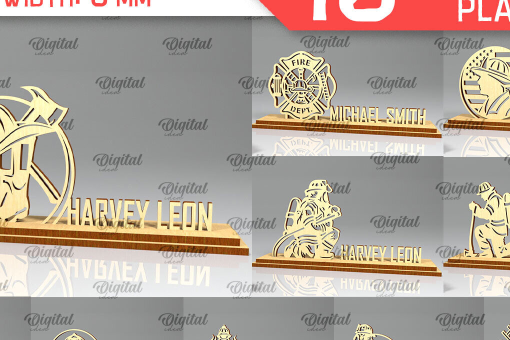 Intra απο ξύλο plywood 3mm-4mm πάχος - Πακέτα ονομάτων γραφείου πυροσβεστών  Δίασταση 30x20 cm INTRAFABR-98653422