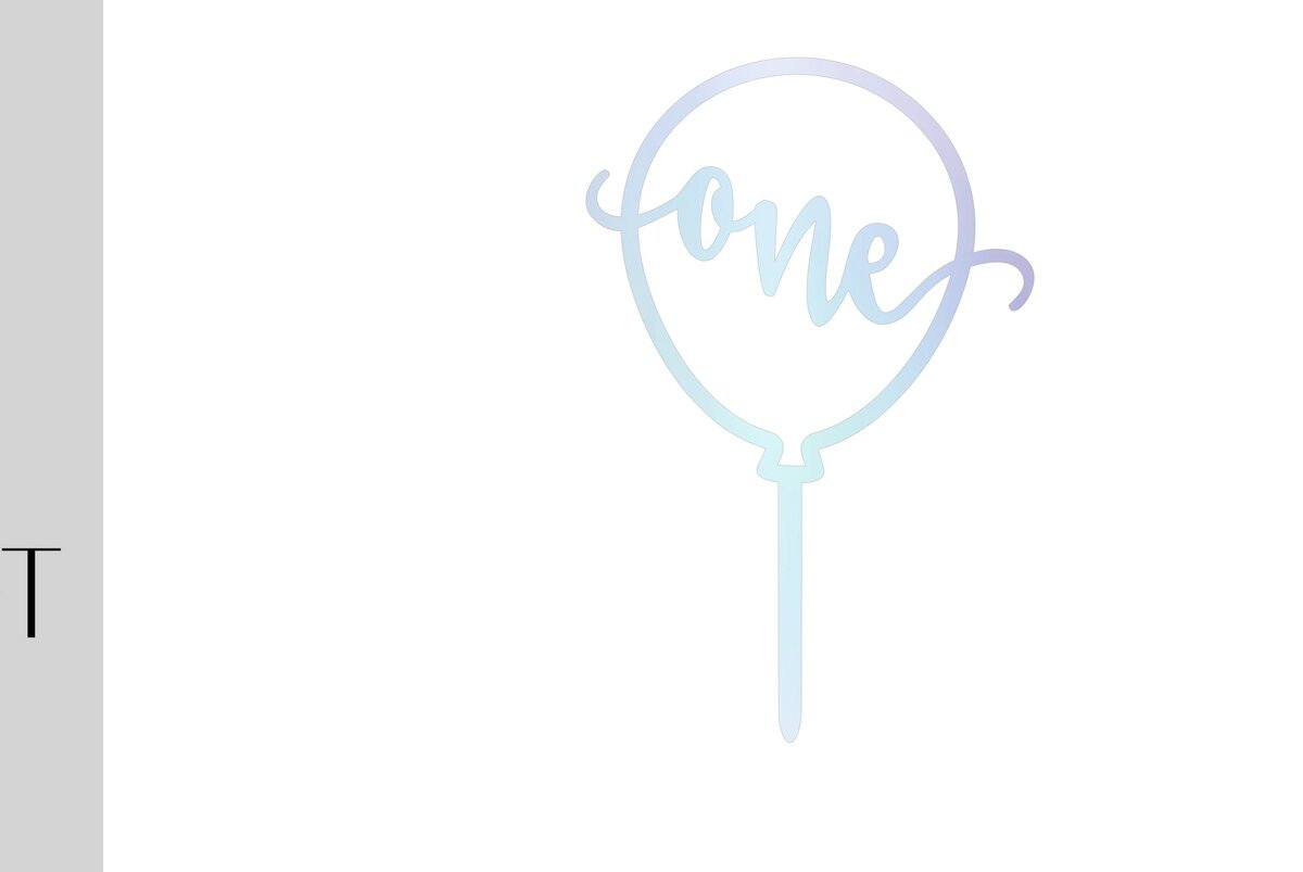 Σετ των 2 Intra απο ξύλο plywood 3mm-4mm πάχος - Πρώτο κάλυμμα τούρτας με μπαλόνι γενεθλίων Δίασταση 20x20 cm INTRAFABR-9805150