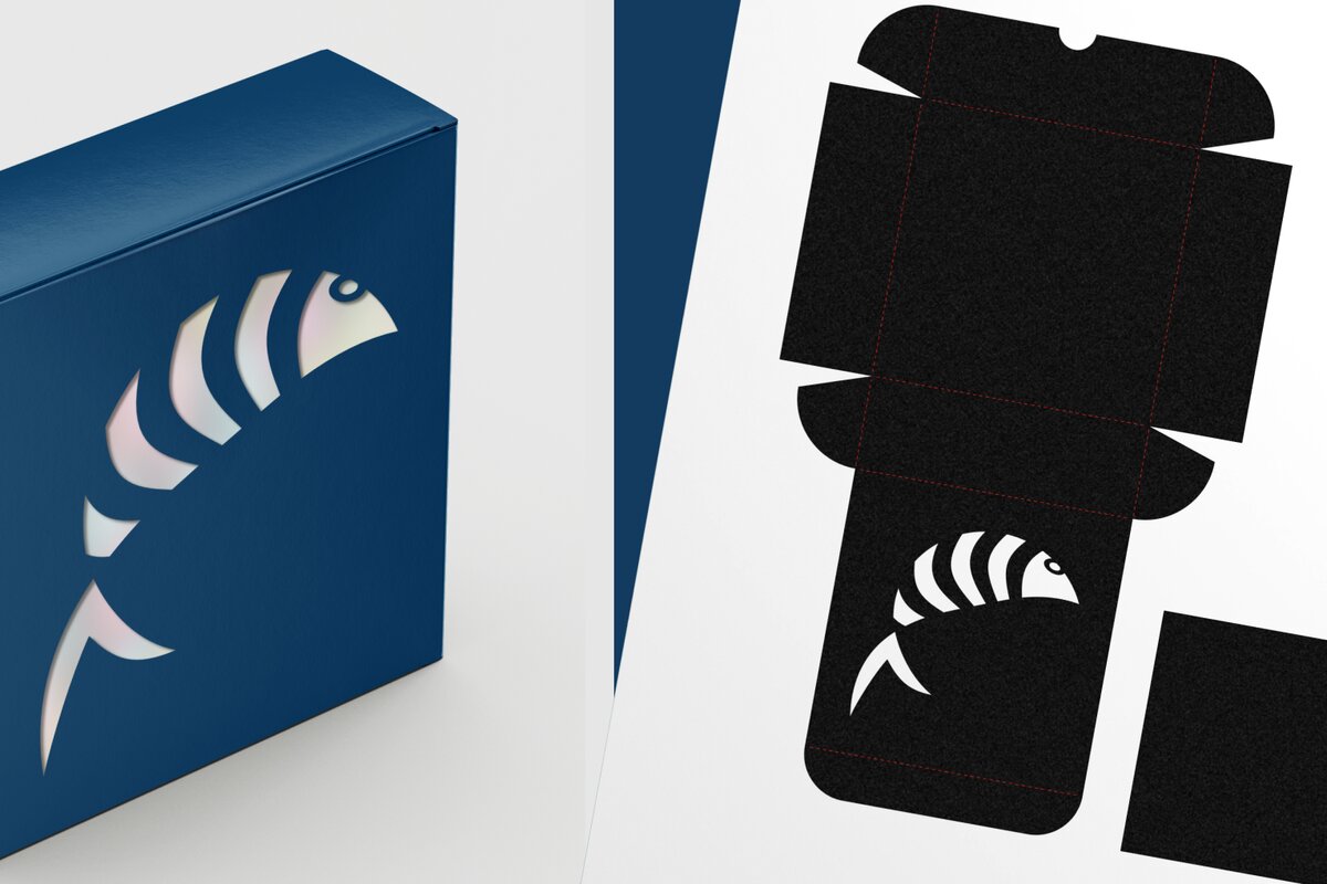 Σετ των 3 Intra απο ξύλο plywood 3mm-4mm πάχος - Πρότυπο λεπτού τετράγωνου κουτιού ψαριού 1 Δίασταση 6x6 cm INTRAFABR-122958840