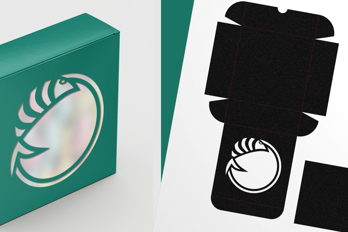 Σετ των 3 Intra απο ξύλο plywood 3mm-4mm πάχος - Λεπτό τετράγωνο κουτί δώρου Fish Round Cutout 1 Δίασταση 6x6 cm INTRAFABR-123461713