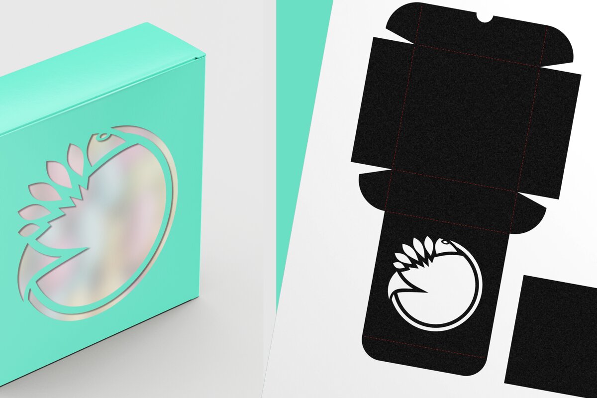 Σετ των 3 Intra απο ξύλο plywood 3mm-4mm πάχος - Λεπτό τετράγωνο κουτί δώρου Fish Round Cutout 4 Δίασταση 6x6 cm INTRAFABR-123587109