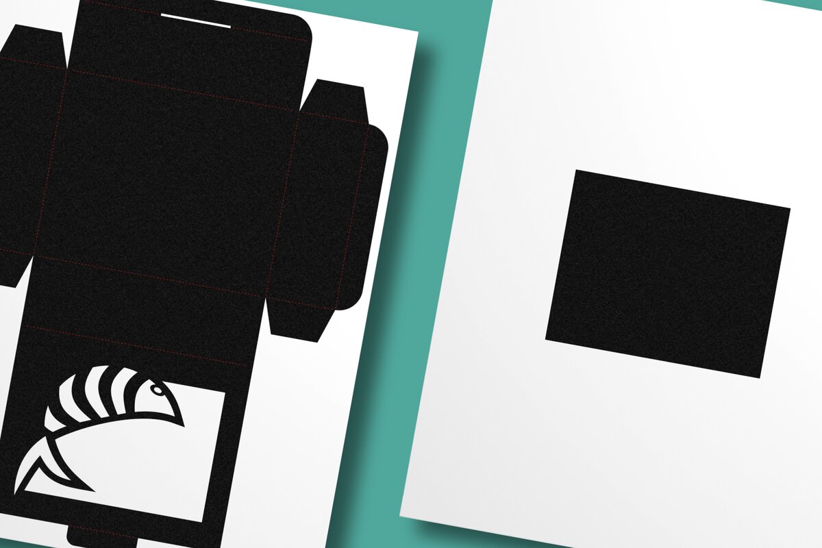 Σετ των 3 Intra απο ξύλο plywood 3mm-4mm πάχος - Fish Wide Cutout 1 Ορθογώνιο Μπομπονιέρα Δίασταση 10x8 cm INTRAFABR-123221126