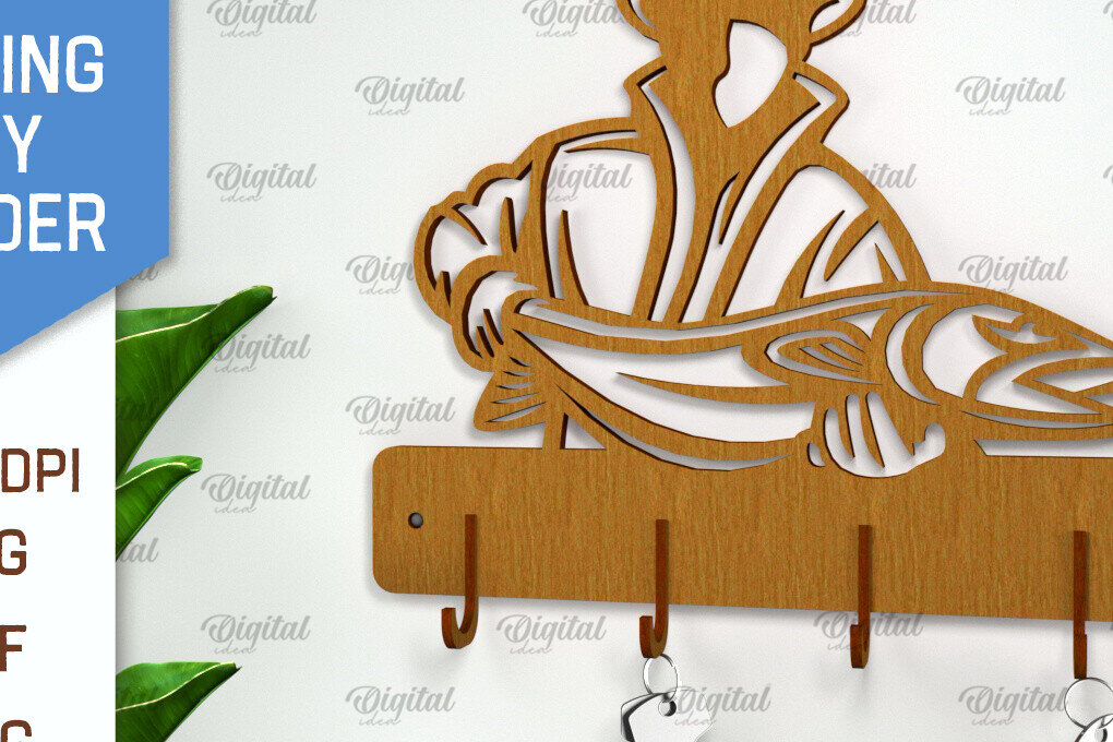 Σετ των 3 Intra απο ξύλο plywood 3mm-4mm πάχος - Μπρελόκ ψαρέματος . Ψάρια  Δίασταση 4x4 cm INTRAFABR-101517671