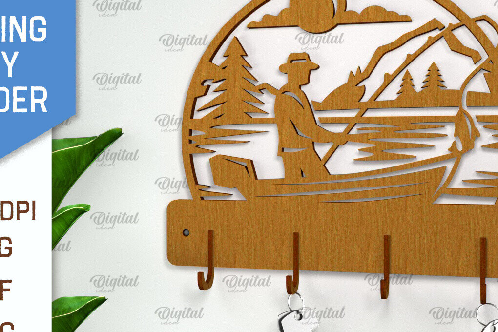 Σετ των 3 Intra απο ξύλο plywood 3mm-4mm πάχος - Μπρελόκ ψαρέματος . Ψάρια  Δίασταση 4x4 cm INTRAFABR-101517790