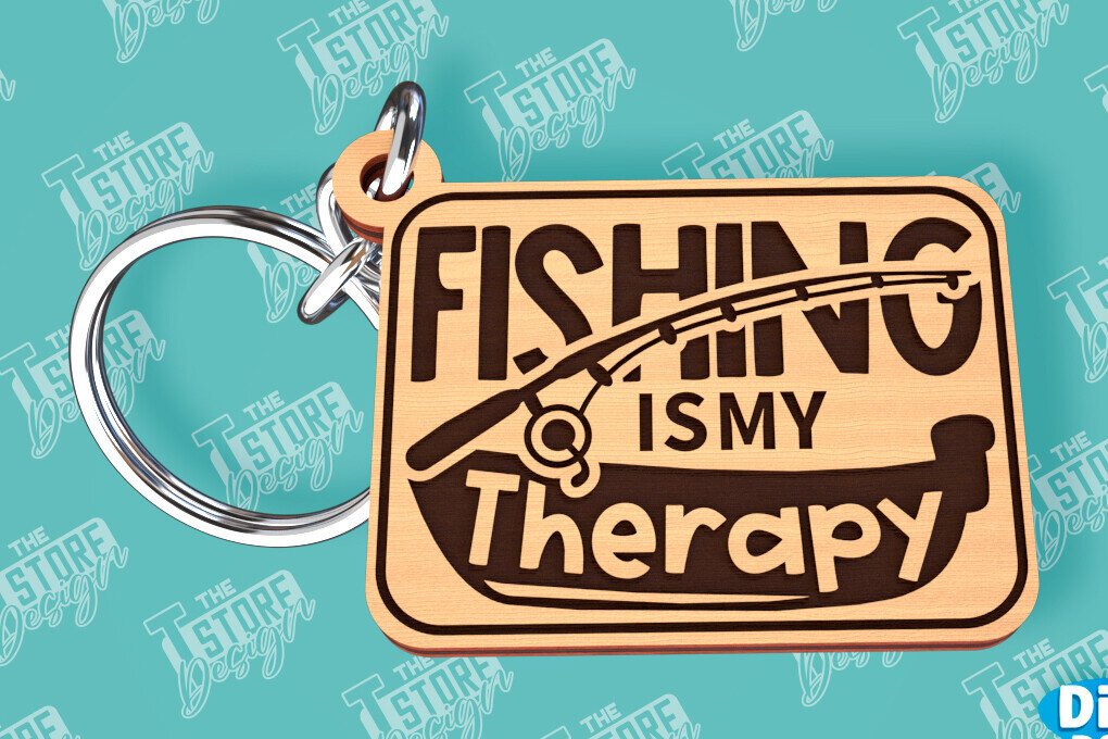 Σετ των 3 Intra απο ξύλο plywood 3mm-4mm πάχος - Μπρελόκ ψαρέματος | Fisherman Design |CNC Δίασταση 4x4 cm INTRAFABR-99548766