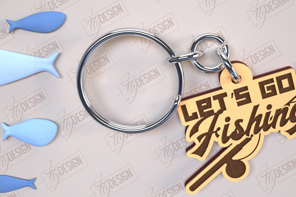 Σετ των 3 Intra απο ξύλο plywood 3mm-4mm πάχος - Μπρελόκ ψαρέματος | Δώρο Ψαράς | CNC Δίασταση 4x4 cm INTRAFABR-98264469