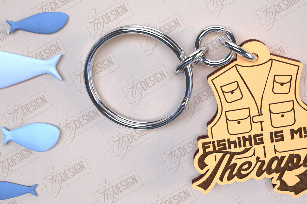 Σετ των 3 Intra απο ξύλο plywood 3mm-4mm πάχος - Μπρελόκ ψαρέματος | Δώρο Ψαράς | CNC Δίασταση 4x4 cm INTRAFABR-98264419