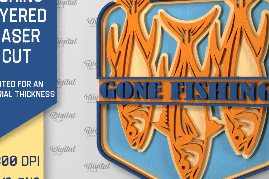 Intra απο ξύλο plywood 3mm-4mm πάχος - Σχέδιο κοπής με λέιζερ με στρώσεις ψαρέματος Δίασταση 30x20 cm INTRAFABR-98995830