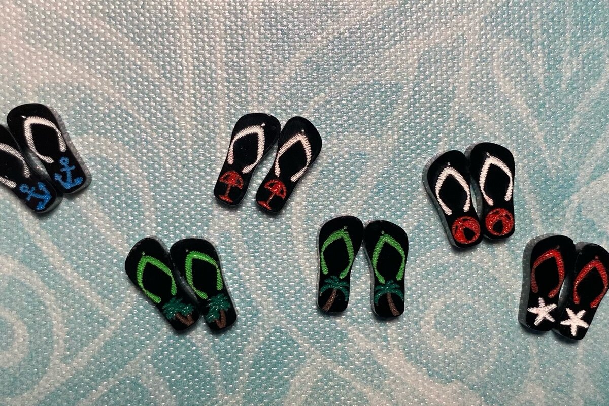 Σετ των 3 Intra απο ξύλο plywood 3mm-4mm πάχος - Πακέτο σκουλαρίκια σαγιονάρας παραλίας Δίασταση 3x3 cm INTRAFABR-30521486