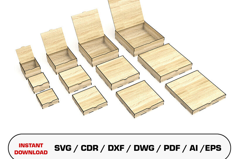 Intra απο ξύλο plywood 3mm-4mm πάχος - Αναποδογυρίστε τα κιβώτια καπακιού  κοπής με λέιζερ Δίασταση 30x20 cm INTRAFABR-105202226
