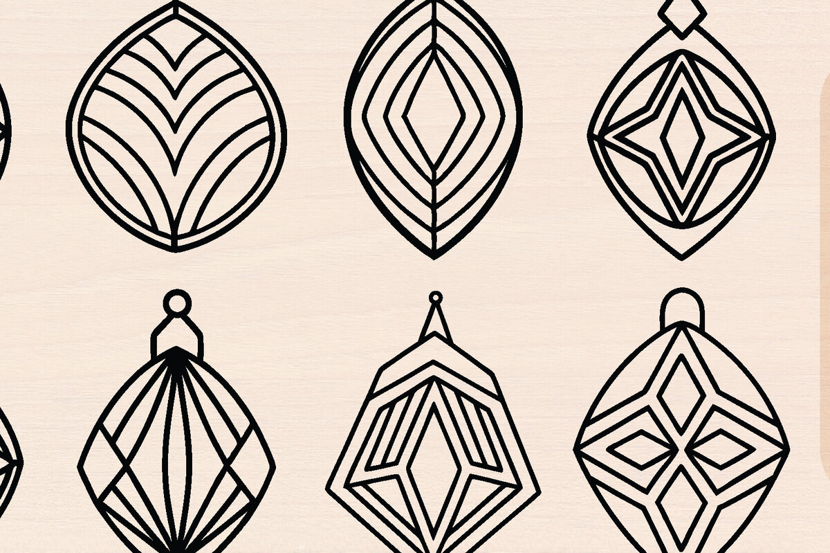 Σετ των 3 Intra απο ξύλο plywood 3mm-4mm πάχος - Πακέτο ξύλινων σκουλαρίκια σε σχήμα πλωτού Δίασταση 3x3 cm INTRAFABR-110275598