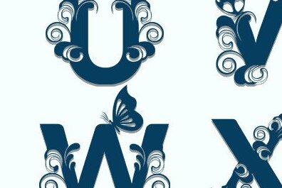 Intra απο ξύλο plywood 3mm-4mm πάχος - Floral Alphabet Laser Cut  Δίασταση 30x20 cm INTRAFABR-35520618