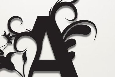 Intra απο ξύλο plywood 3mm-4mm πάχος - Floral Alphabet Laser Cut , ένα γράμμα Δίασταση 30x20 cm INTRAFABR-35082987