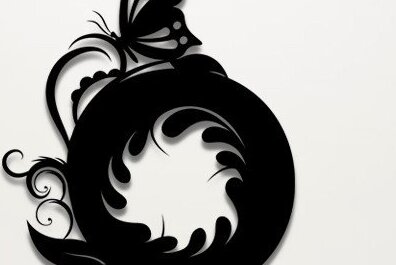 Intra απο ξύλο plywood 3mm-4mm πάχος - Floral Alphabet Laser Cut , O Letter Δίασταση 30x20 cm INTRAFABR-35147117