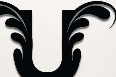 Intra απο ξύλο plywood 3mm-4mm πάχος - Floral Alphabet Laser Cut , U Letter Δίασταση 30x20 cm INTRAFABR-35147505