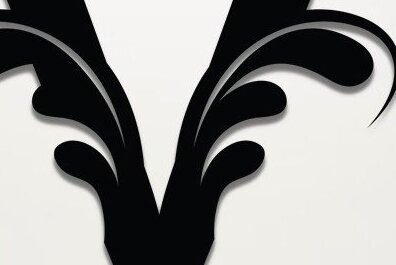 Intra απο ξύλο plywood 3mm-4mm πάχος - Floral Alphabet Laser Cut , V Letter Δίασταση 30x20 cm INTRAFABR-35147497