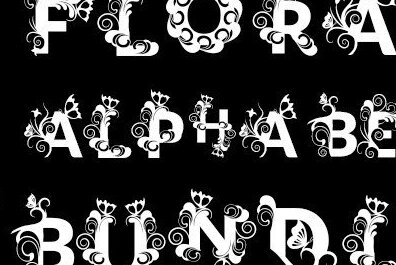 Intra απο ξύλο plywood 3mm-4mm πάχος - Πακέτο floral Butterfly Alphabet a έως Z Δίασταση 30x20 cm INTRAFABR-36179024