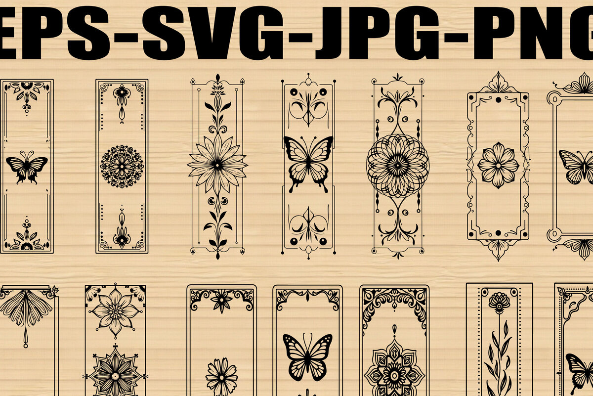 Intra απο ξύλο plywood 3mm-4mm πάχος - Floral Butterfly Laser σελιδοδείκτη  Σετ Δίασταση 30x30 cm INTRAFABR-123770049