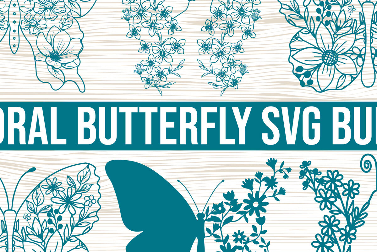 Σετ των 2 Intra απο ξύλο plywood 3mm-4mm πάχος - Πακέτο  με φλοράλ πεταλούδα Δίασταση 20x20 cm INTRAFABR-84413414