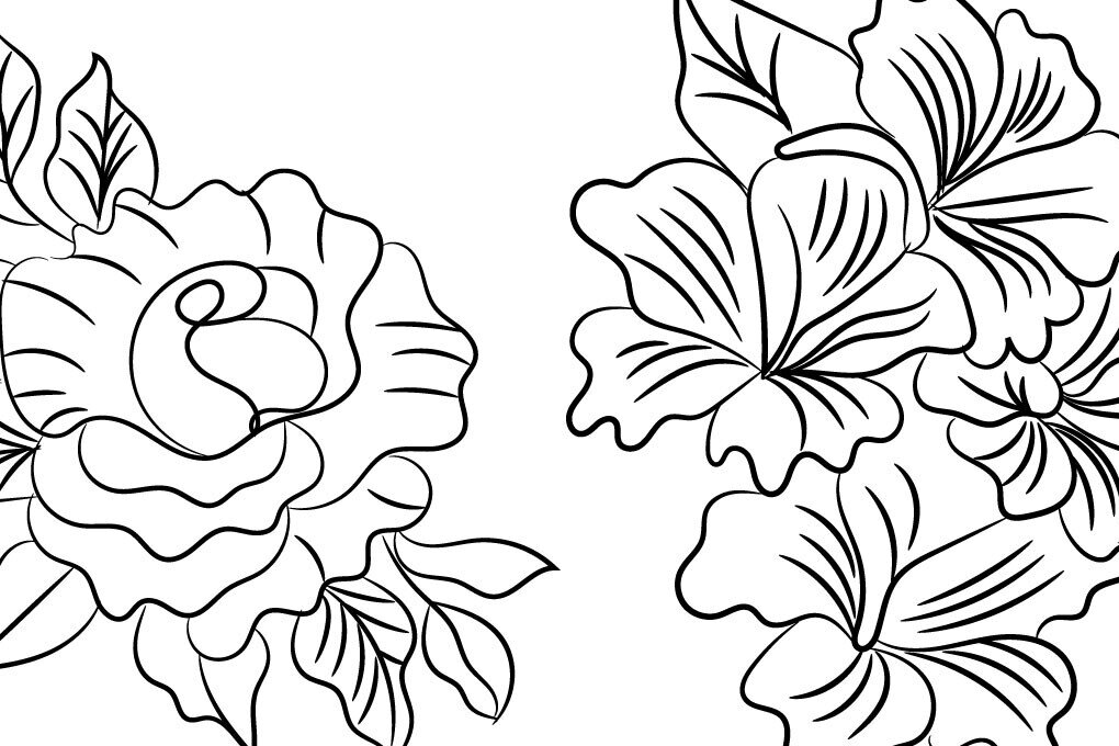 Σετ των 2 Intra απο ξύλο plywood 3mm-4mm πάχος - Σχέδιο ανθοδέσμης συλλογής λουλουδιών Δίασταση 20x20 cm INTRAFABR-89845119