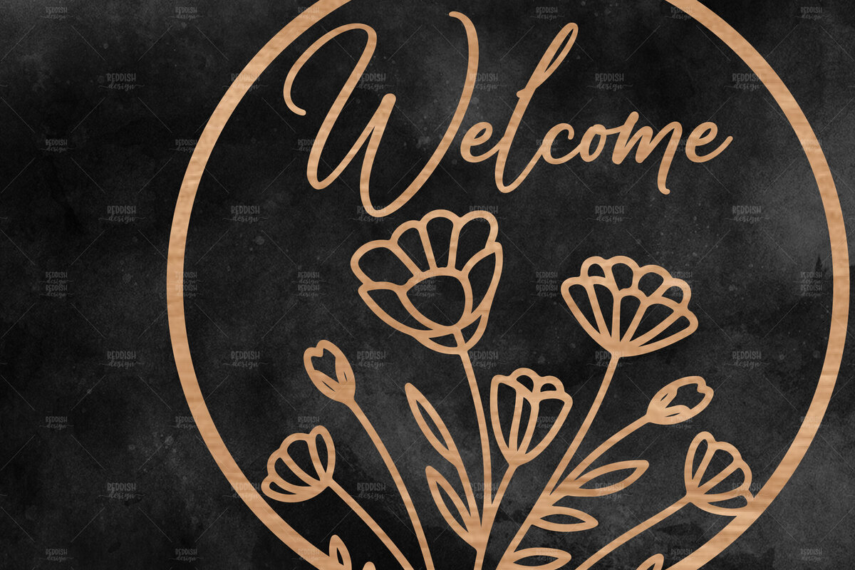 Intra απο ξύλο plywood 3mm-4mm πάχος - Floral κρεμάστρα πόρτας  Δίασταση 30x20 cm INTRAFABR-115883102