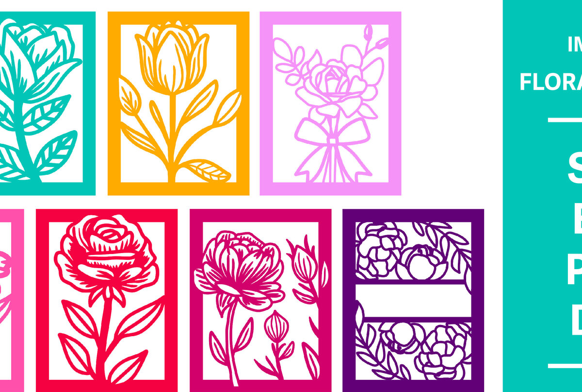 Intra απο ξύλο plywood 3mm-4mm πάχος - Πακέτο  με λουλούδια Δίασταση 30x20 cm INTRAFABR-102384347