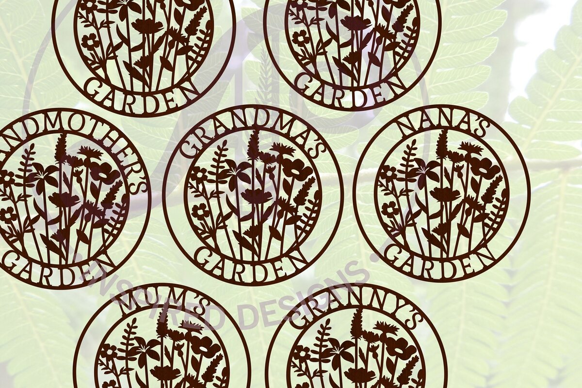 Intra απο ξύλο plywood 3mm-4mm πάχος - Floral Garden Sign 7 σχέδια  Cut Δίασταση 30x20 cm INTRAFABR-69189448