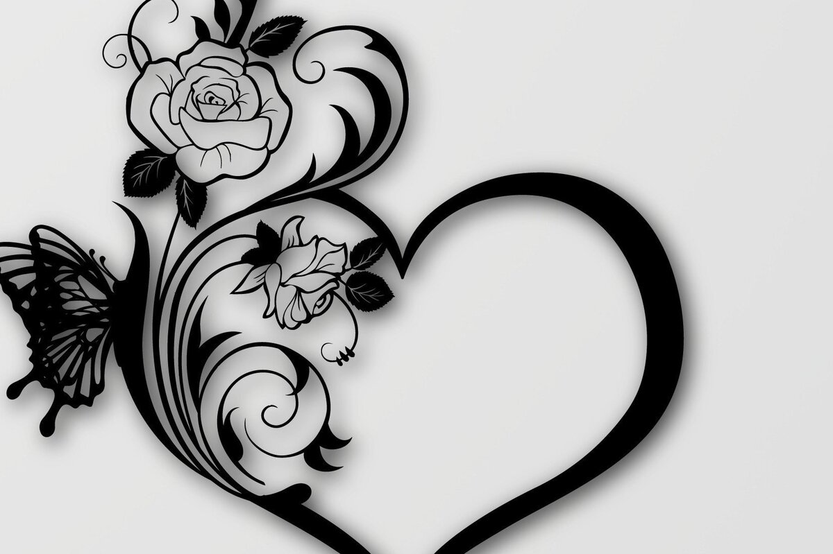 Intra απο ξύλο plywood 3mm-4mm πάχος - Floral Heart Butterfly  Δίασταση 40x50 cm INTRAFABR-33627694