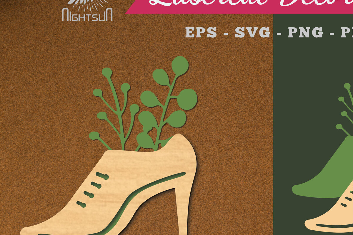 Intra απο ξύλο plywood 3mm-4mm πάχος - Floral σε Παπούτσια Διακόσμηση με  Δίασταση 20x20 cm INTRAFABR-115317843