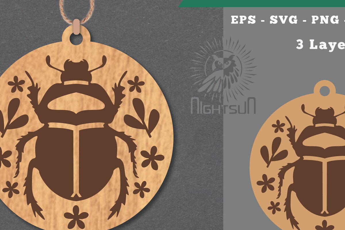 Σετ των 3 Intra απο ξύλο plywood 3mm-4mm πάχος - Στολίδι με λουλουδένιο έντομο  6 Δίασταση 6x6 cm INTRAFABR-112342014