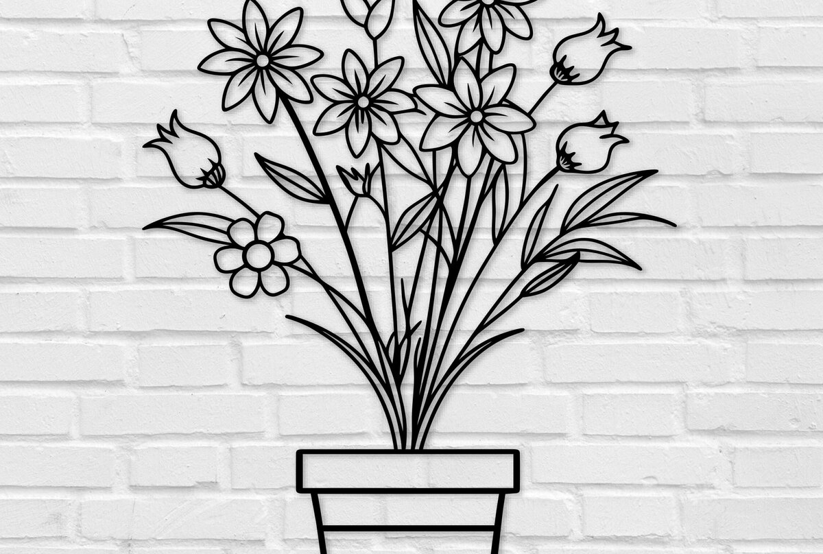 Intra απο ξύλο plywood 3mm-4mm πάχος - Floral Laser Cut Crafts Τέχνη διακόσμησης τοίχων Δίασταση 40x50 cm INTRAFABR-108758458