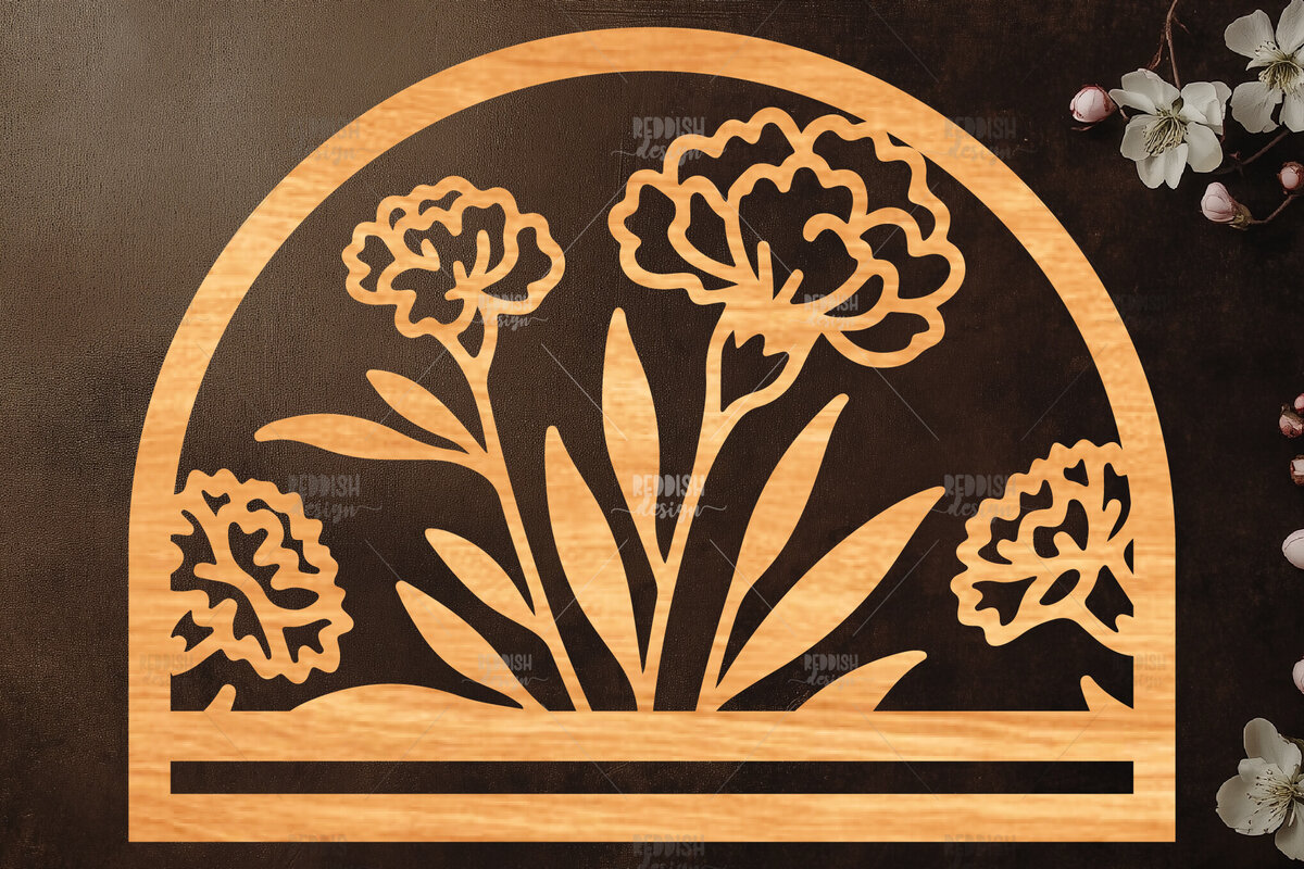 Σετ των 2 Intra απο ξύλο plywood 3mm-4mm πάχος - Φλοράλ Μακραμέ θήκη κοπής με λέιζερ Δίασταση 20x20 cm INTRAFABR-120824413