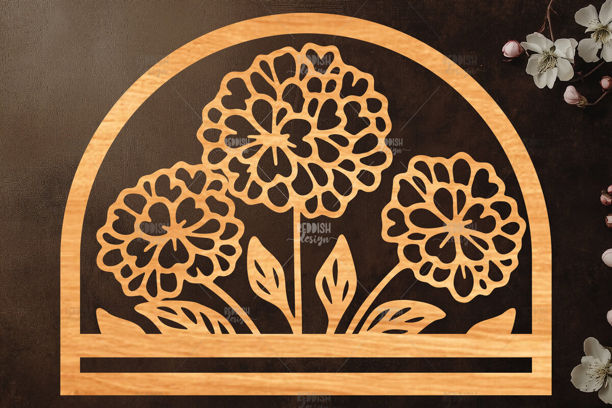 Σετ των 2 Intra απο ξύλο plywood 3mm-4mm πάχος - Φλοράλ Μακραμέ θήκη κοπής με λέιζερ Δίασταση 20x20 cm INTRAFABR-120824454