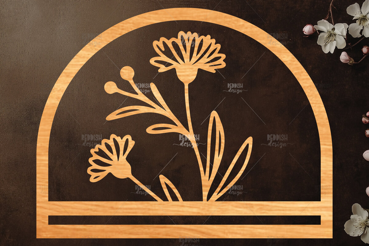 Σετ των 2 Intra απο ξύλο plywood 3mm-4mm πάχος - Φλοράλ Μακραμέ θήκη κοπής με λέιζερ Δίασταση 20x20 cm INTRAFABR-120824495