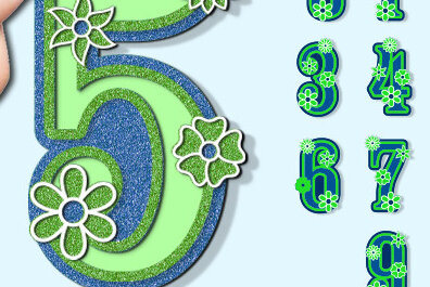 Intra απο ξύλο plywood 3mm-4mm πάχος - Floral Number 3D  Laser Cut Design Δίασταση 30x20 cm INTRAFABR-73847407