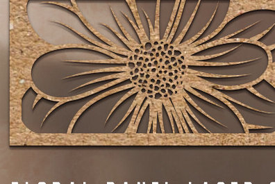 Intra απο ξύλο plywood 3mm-4mm πάχος - Floral Panel Laser Cut  Δίασταση 30x20 cm INTRAFABR-99399208