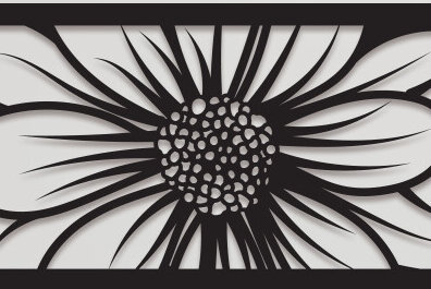 Intra απο ξύλο plywood 3mm-4mm πάχος - Floral Panel Laser Cut  Δίασταση 30x20 cm INTRAFABR-99272988