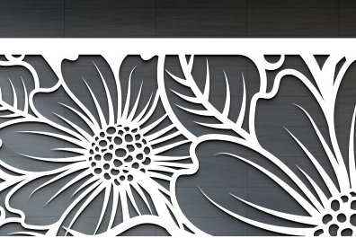 Intra απο ξύλο plywood 3mm-4mm πάχος - Floral Panel Laser Cut  Δίασταση 30x20 cm INTRAFABR-99273018