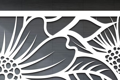 Intra απο ξύλο plywood 3mm-4mm πάχος - Floral Panel Laser Cut  Δίασταση 30x20 cm INTRAFABR-99273030