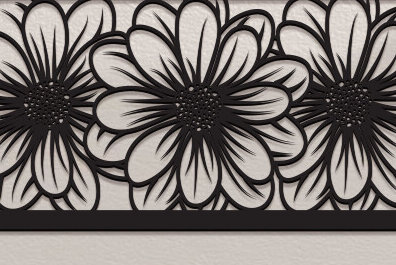 Intra απο ξύλο plywood 3mm-4mm πάχος - Floral Panel Laser Cut  Δίασταση 30x20 cm INTRAFABR-99399174