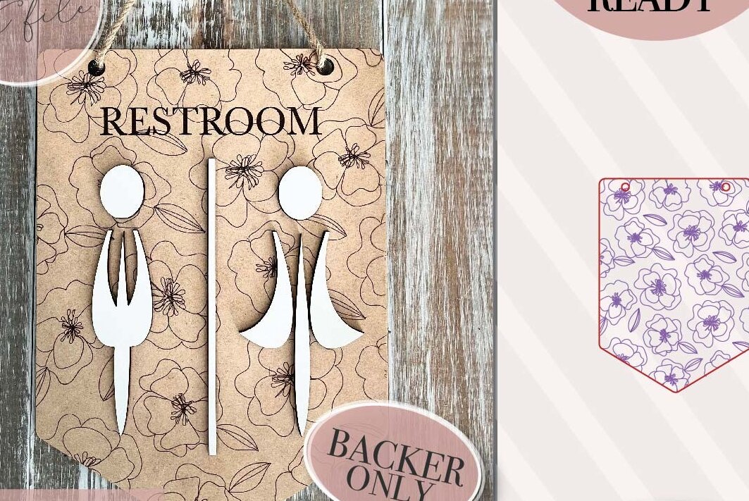 Σετ των 3 Intra απο ξύλο plywood 3mm-4mm πάχος - Floral Pennant Laser  Δίασταση 6x6 cm INTRAFABR-70851151