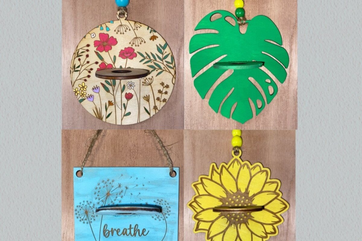 Intra απο ξύλο plywood 3mm-4mm πάχος - Πακέτο λέιζερ πολλαπλασιασμού λουλουδιών των 4 Δίασταση 30x20 cm INTRAFABR-31650062