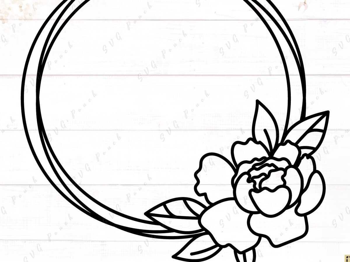 Σετ των 2 Intra απο ξύλο plywood 3mm-4mm πάχος - Floral στεφάνι  Δίασταση 20x25 cm INTRAFABR-117721945