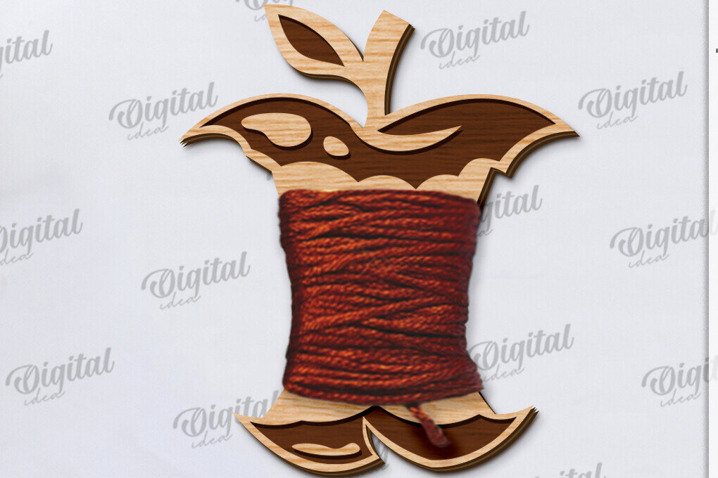 Σετ των 2 Intra απο ξύλο plywood 3mm-4mm πάχος - Floss Bobbin Cut Laser Δίασταση 30x20 cm INTRAFABR-120428718