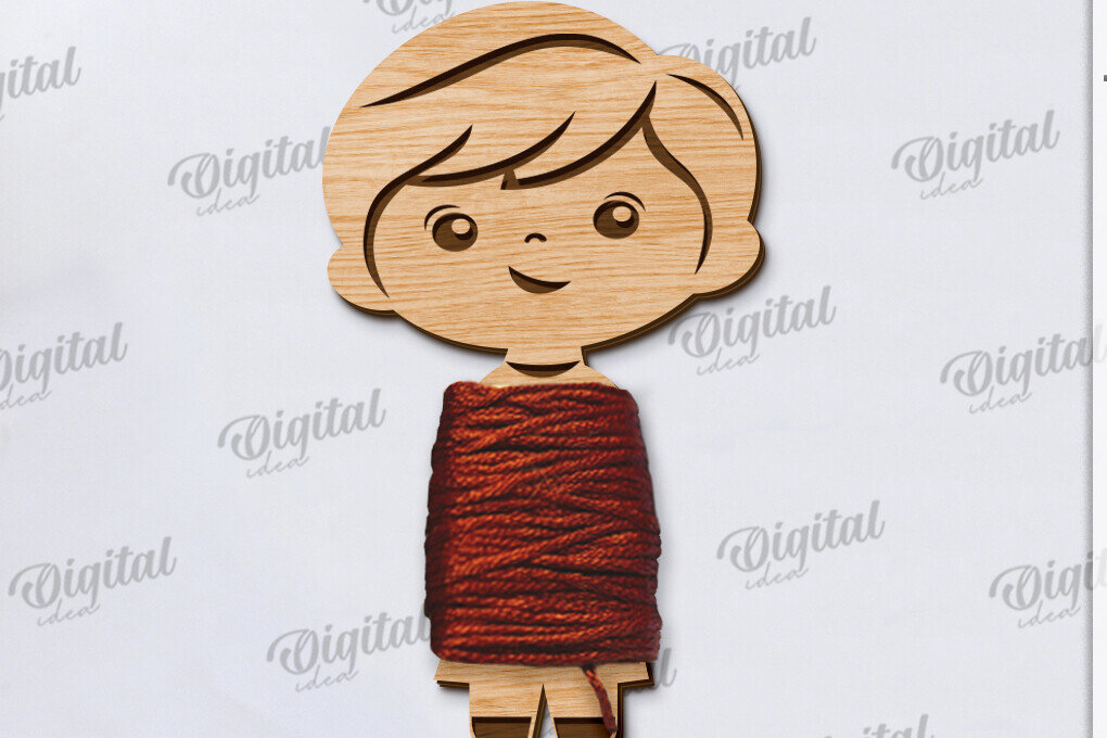 Σετ των 2 Intra απο ξύλο plywood 3mm-4mm πάχος - Floss Bobbin Cut Laser Δίασταση 30x20 cm INTRAFABR-120428430