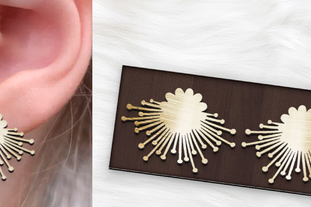 Σετ των 3 Intra απο ξύλο plywood 3mm-4mm πάχος - Σκουλαρίκια Boho Flower Cut Laser. Δίασταση 3x3 cm INTRAFABR-120250600