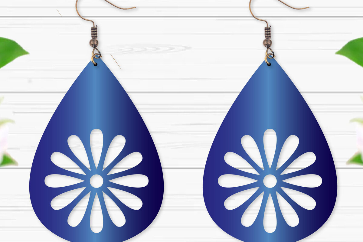 Σετ των 3 Intra απο ξύλο plywood 3mm-4mm πάχος - Σκουλαρίκια με λουλούδια  Δίασταση 3x3 cm INTRAFABR-94059664