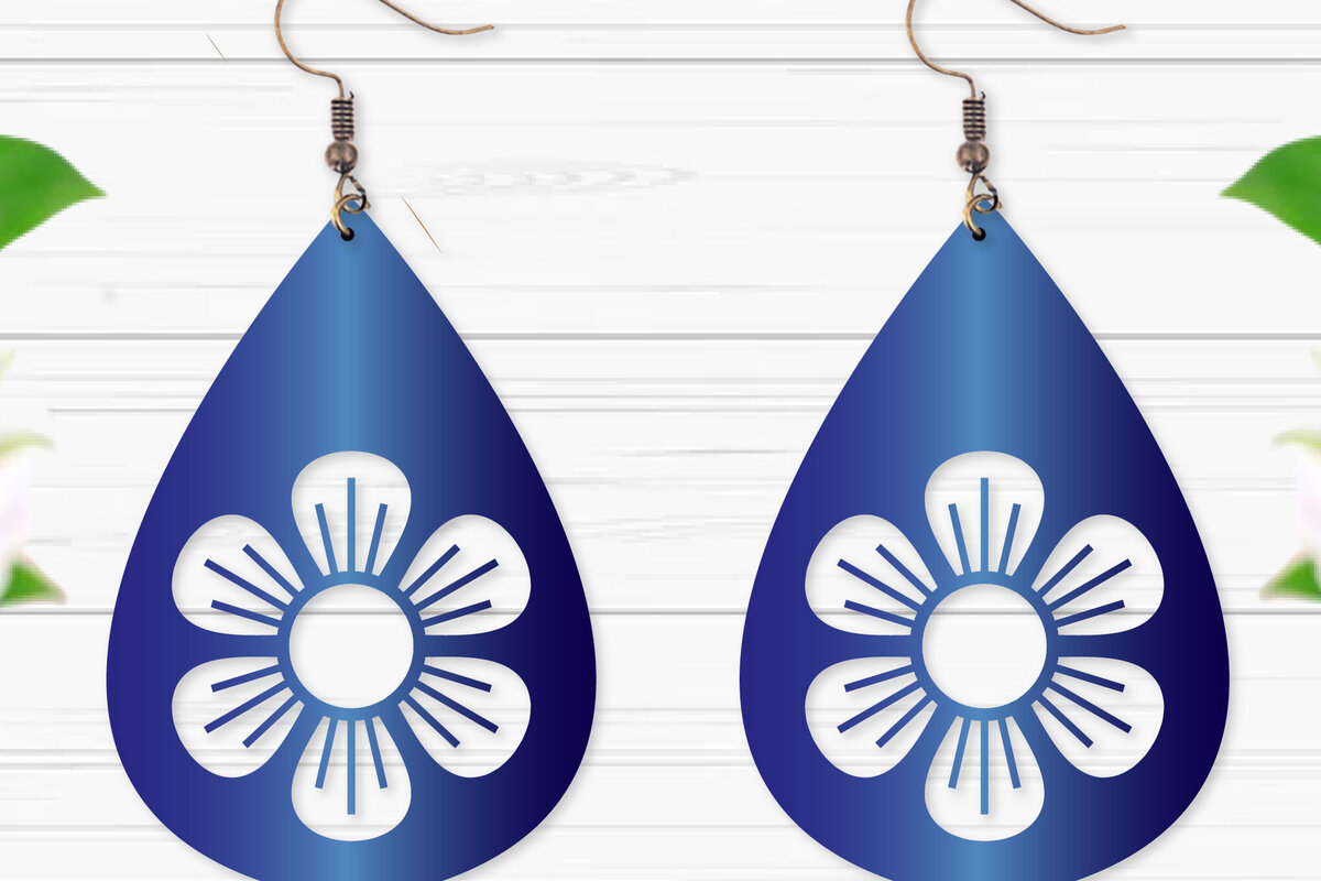 Σετ των 3 Intra απο ξύλο plywood 3mm-4mm πάχος - Σκουλαρίκια με λουλούδια  Δίασταση 3x3 cm INTRAFABR-94059762