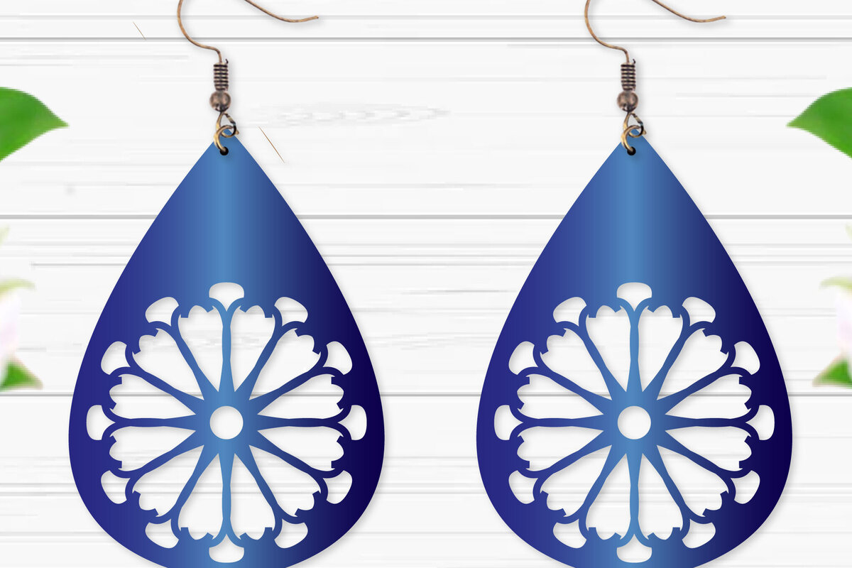 Σετ των 3 Intra απο ξύλο plywood 3mm-4mm πάχος - Σκουλαρίκια με λουλούδια  Δίασταση 3x3 cm INTRAFABR-94059918