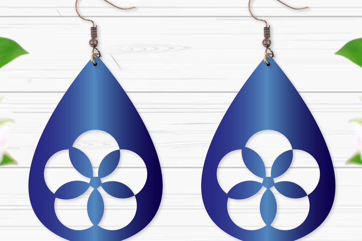 Σετ των 3 Intra απο ξύλο plywood 3mm-4mm πάχος - Σκουλαρίκια με λουλούδια  Δίασταση 3x3 cm INTRAFABR-94045655